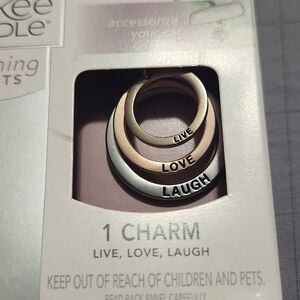 Yankee Candle "Live Love Laugh" Charm Set. New in Box
